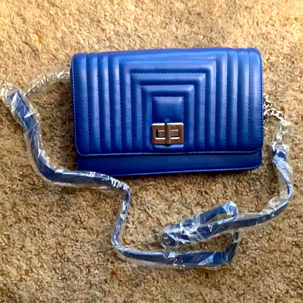 royal blue women’s shoulder purse